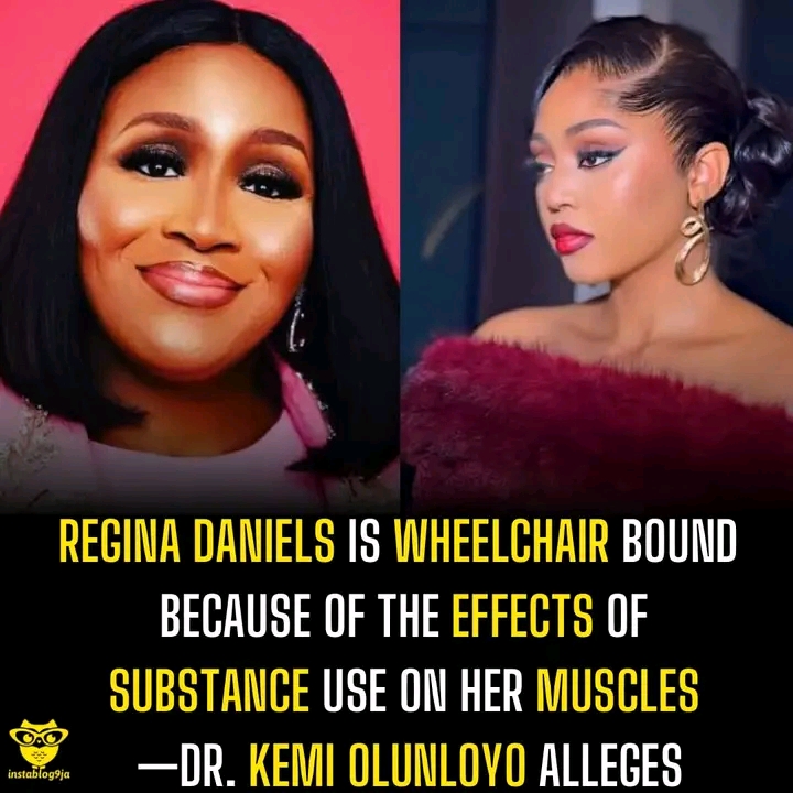 Kemi Olunloyo Alleges Why Regina Daniels Is Wheelchair Bound.