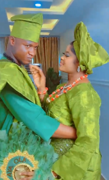Nigerian groom sparks reactions after refusing to smile during wedding photoshoot despite bride’s efforts (Video)