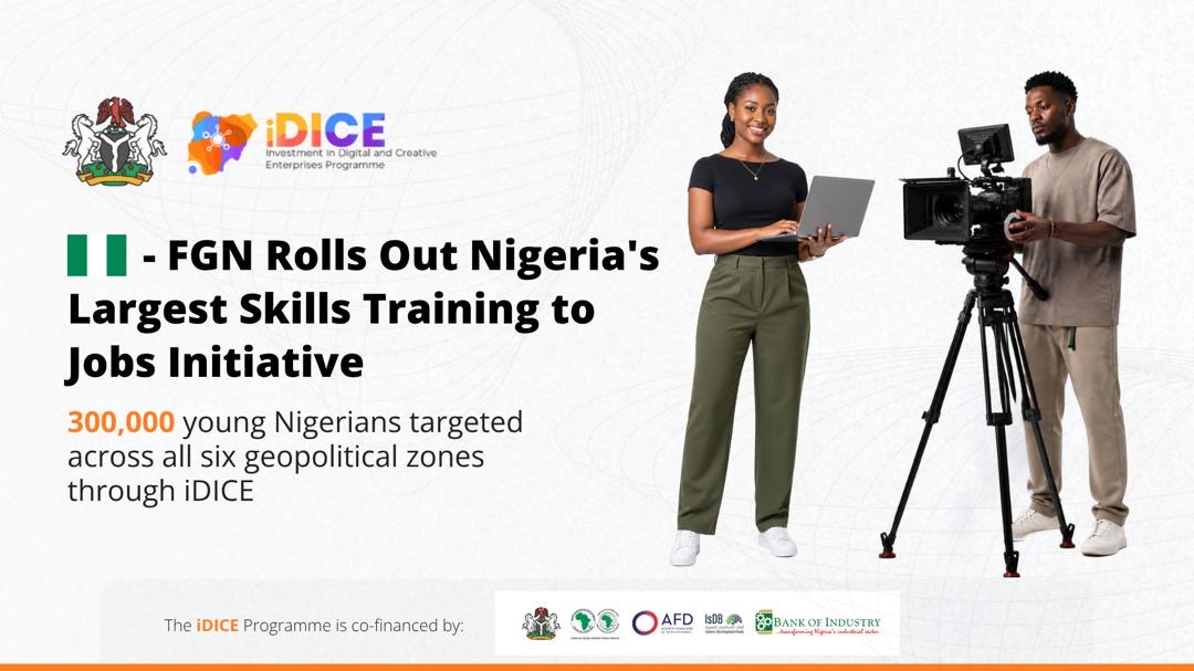 FG Launches iDICE Skills-to-Jobs Programme for 300,000 Young Nigerians