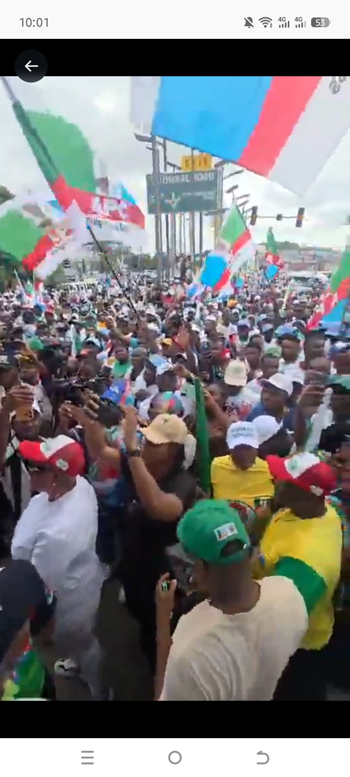 President Tinubu's Supporters March In Imo State (Video, Photos)
