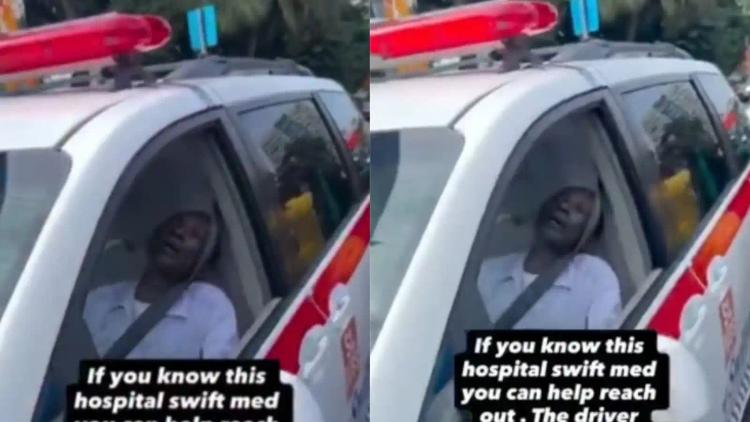 Ambulance Driver Dies In Lagos Traffic While Driving Patient To Hospital (Video)