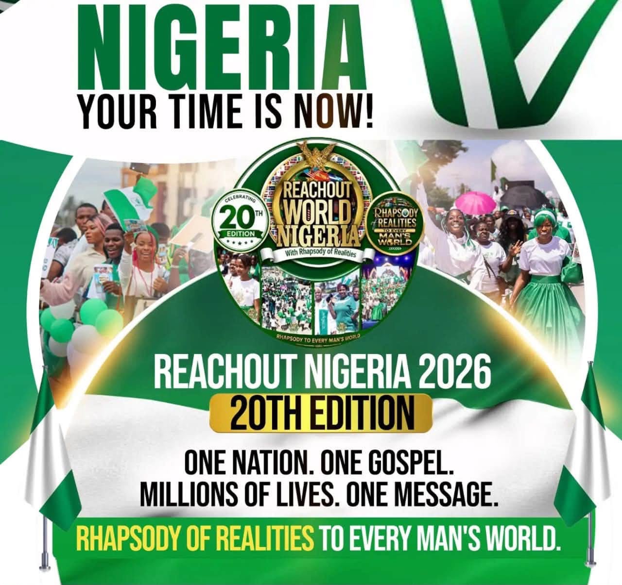 Reachout Nigeria Marks 20th Edition With 100m copies of Rhapsody Of Realities