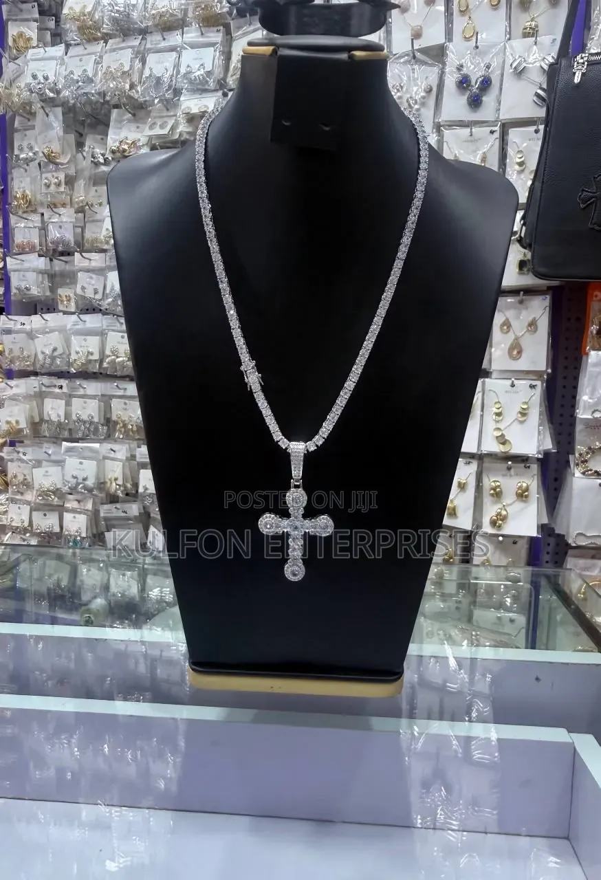 Tennis Necklace With Pendant Male and Female Jewellery