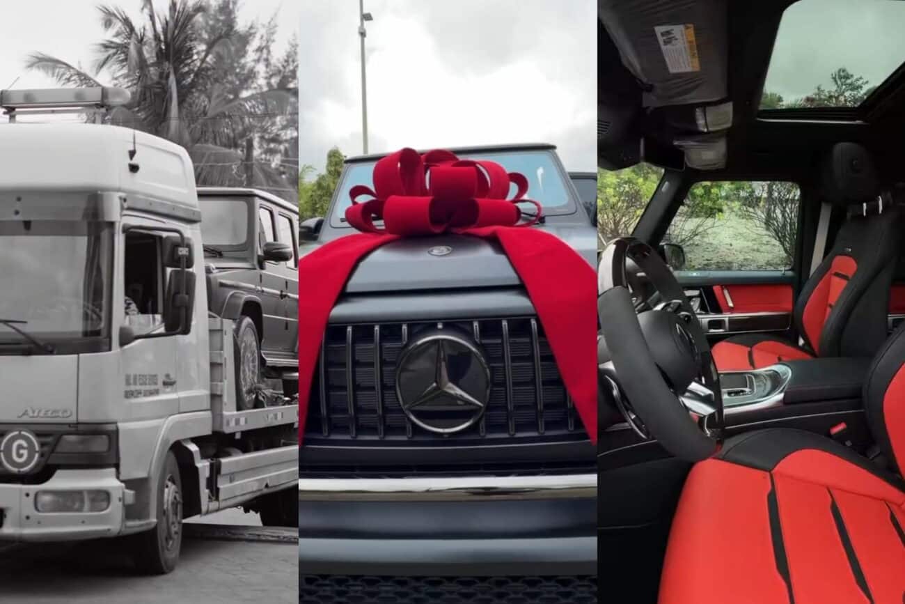 Mercy Eke’s man surprises her with a brand-new Mercedes-AMG for her 36th birthday (Video)