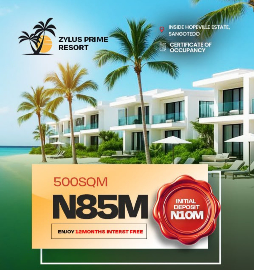 Residential Plots With C Of O At Hopeville Estate, Sangotedo- Zylus Prime Resort