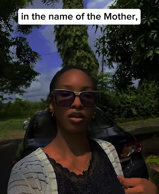 Lady stirs reactions after rephrasing the Trinitarian formular to “In the name of the mother, the daughter and divine feminine” (VIDEO)