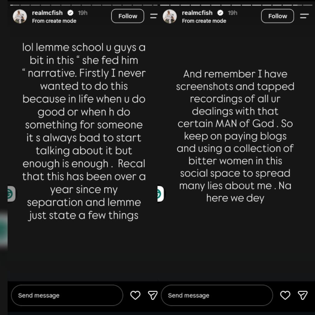 “You lost my child because of the waist trainers you’re wearing” – MC Fish calls out ex-wife, Anita Joseph, as he shares his ordeal with actress