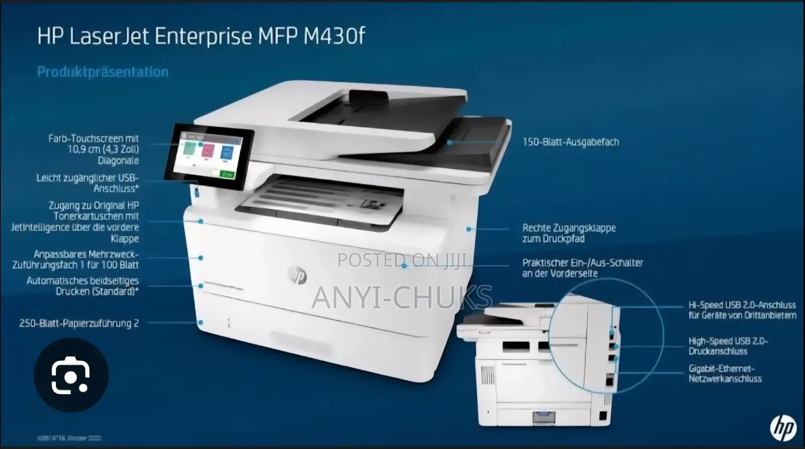 HP Laserjet Enterprise MFP M430f Printer