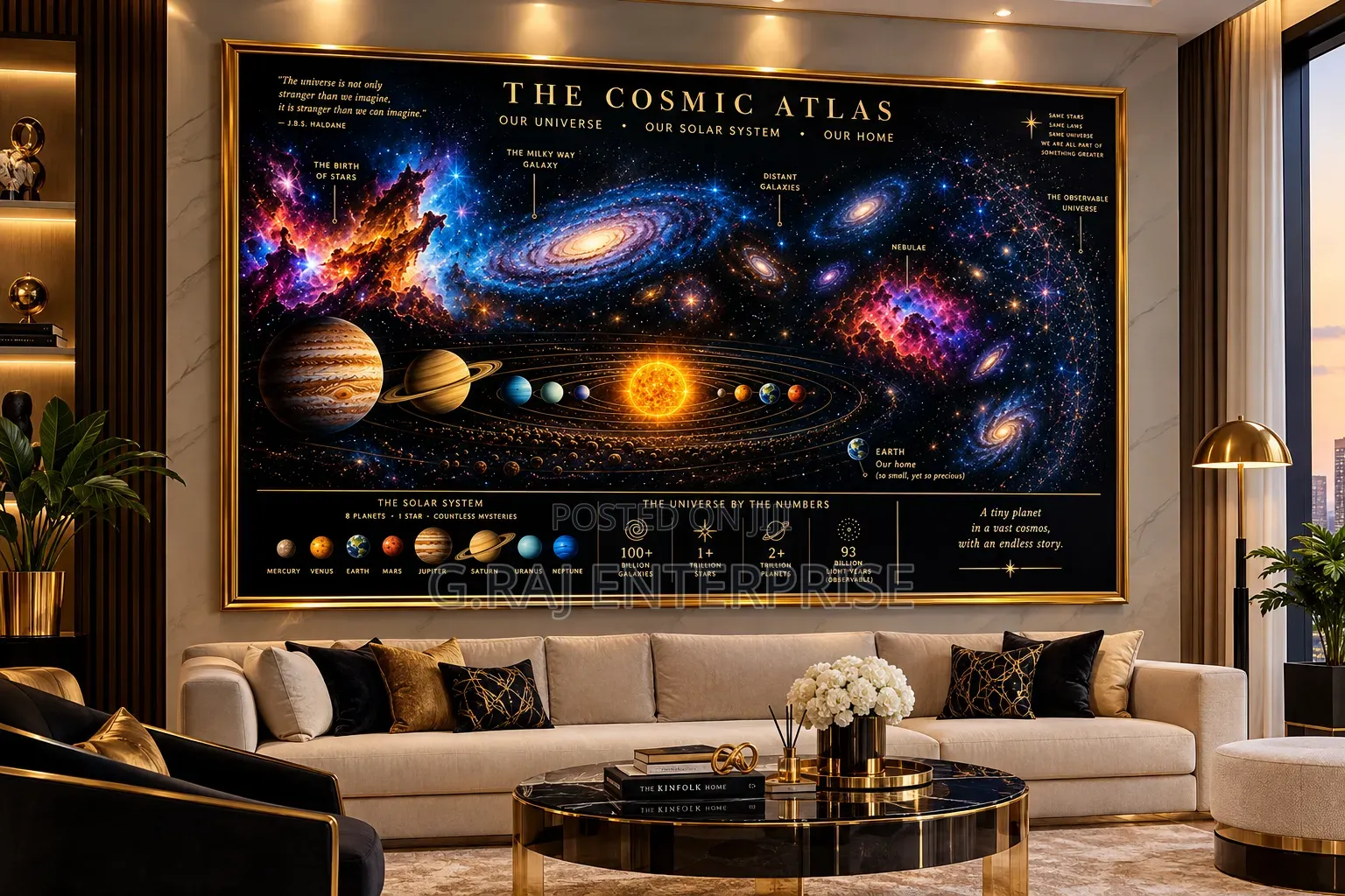 Custom Cosmic Galaxy Canvas Artwork Living Room ABUJA