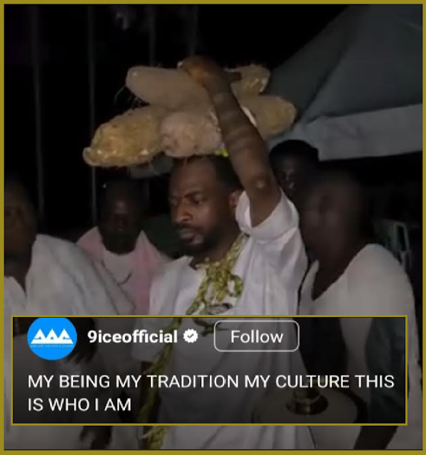 Singer 9ice Shares Ritual Video After Revealing He Has Been An Ifa Priest For 18 Years