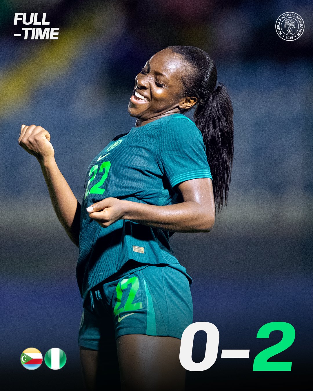 Nigeria Beat Comoros 2-0 In Women's Football Olympics Qualifier