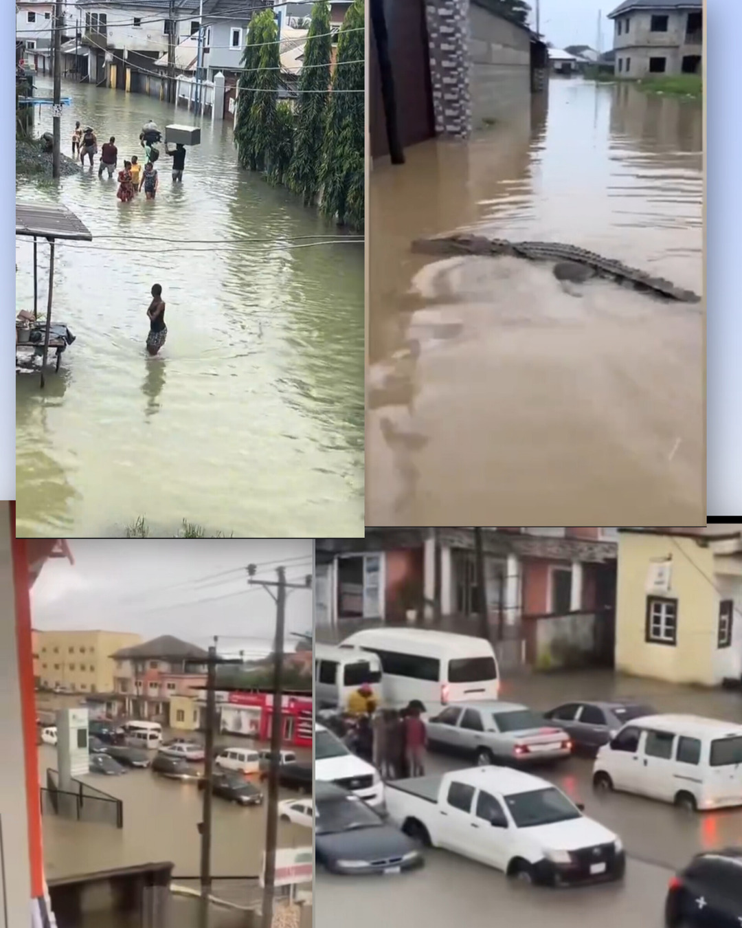 Flood Takes Over Port Harcourt - Rivers State Residents Lament (Photos, Video)