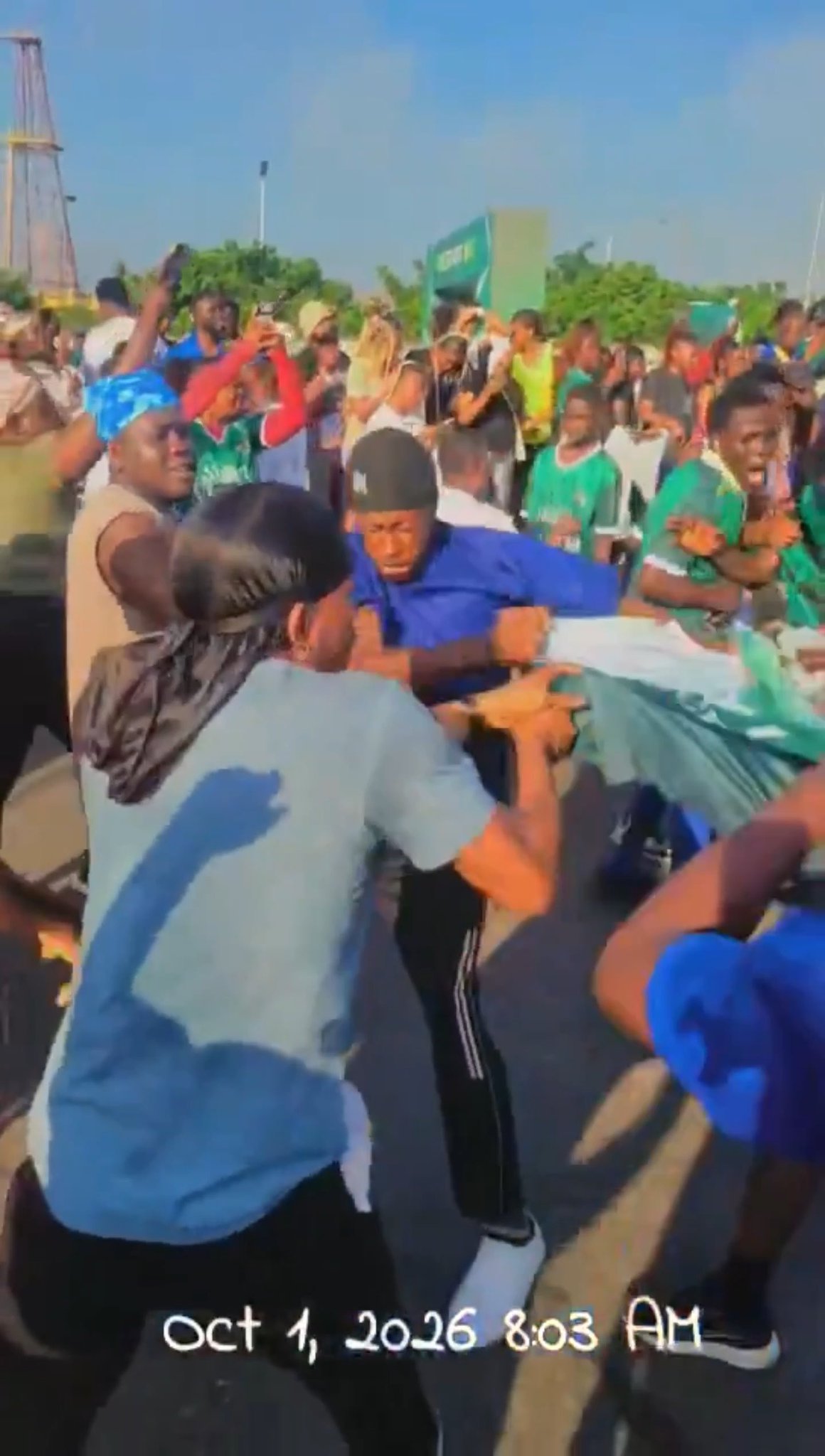 We Burnt Clothes Because It Has Tinubu Face On It - Warri Youths