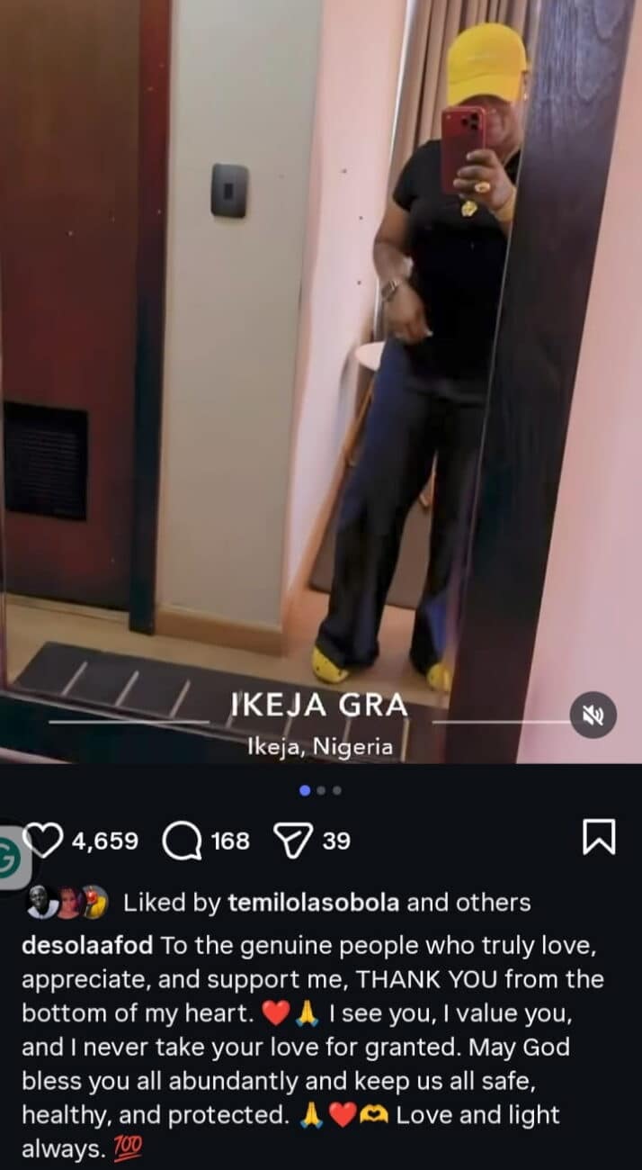 Desola Afod sends love and light amid clash with Nollywood actresses