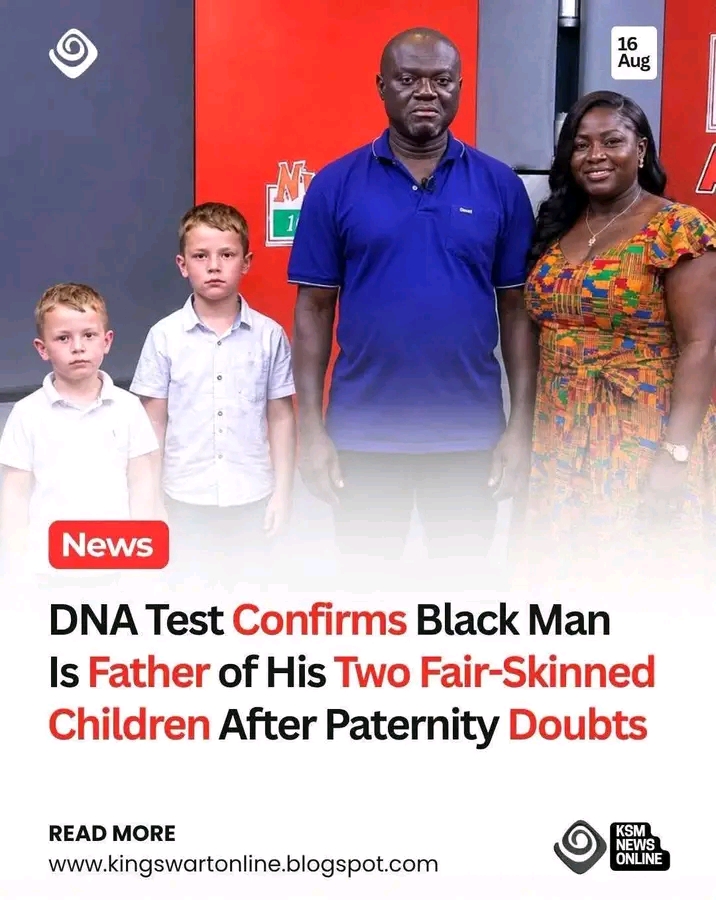 DNA Test Reveals Black Couple Are Biological Parents Of Their Two Fair-skinned Kids