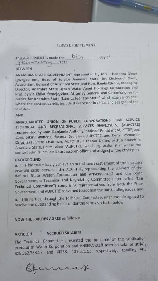 PART 1: The Water Corporation Arrears— The Evidence: Peter Obi Lied-Anambra Govt