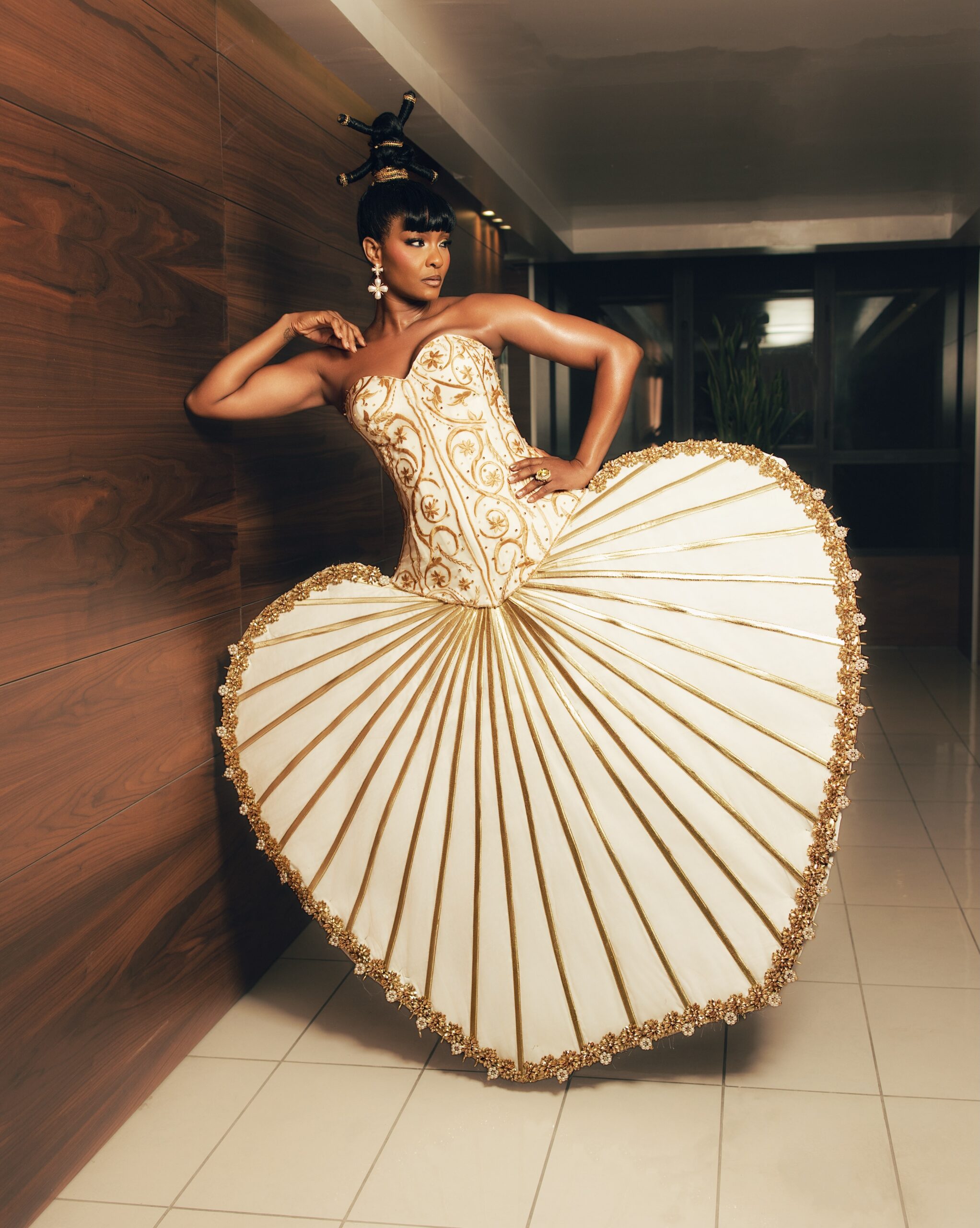 Osas Ighodaro Took the High Fashion Icon Theme Into Sculptural Ivory & Gold