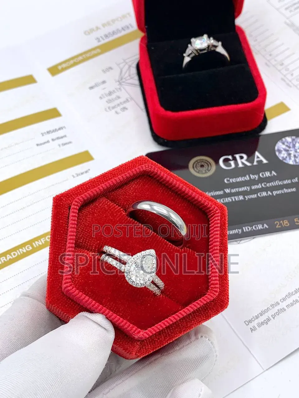 VVS Moissanite Diamond Engagement and Wedding Rings in Stock