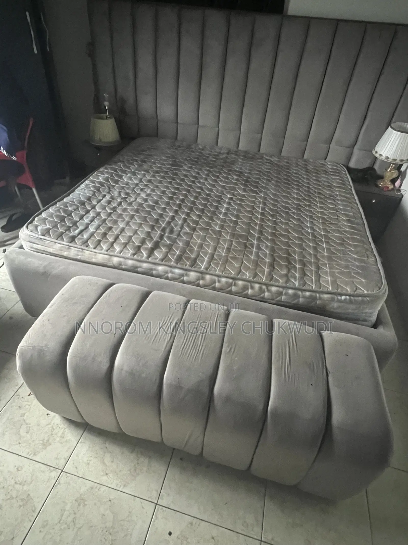 Bedframe With Orthopedic Bed, Shelf and Mirror Available