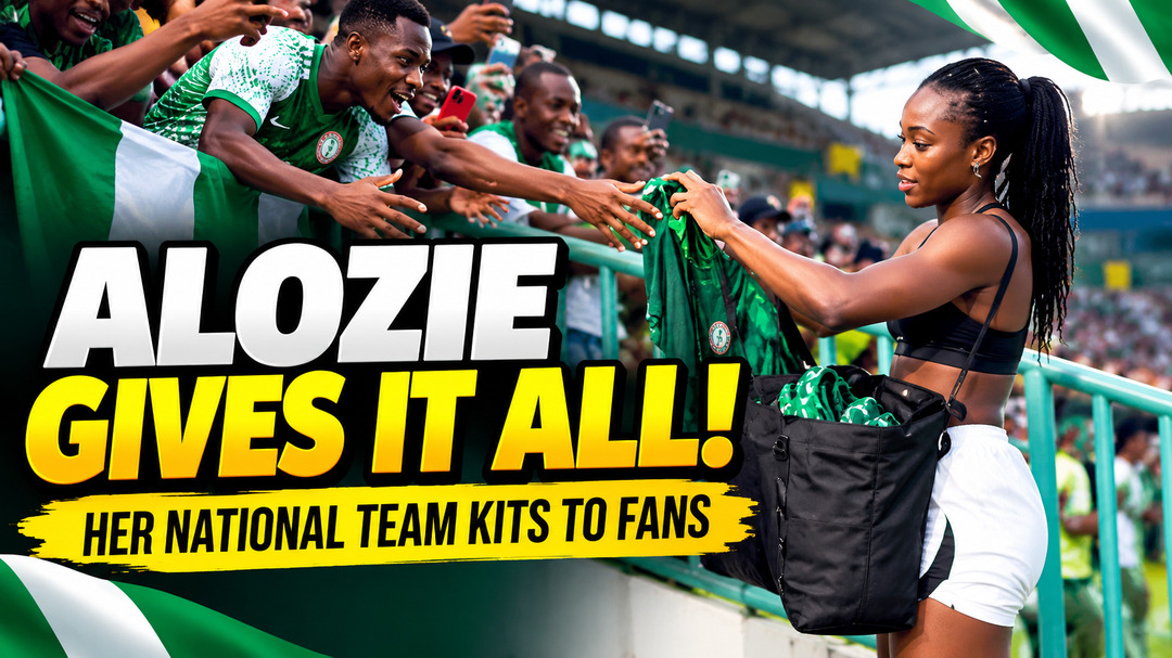 Michelle Alozie Wins Hearts After Giving Out Her National Team Kits To Fans