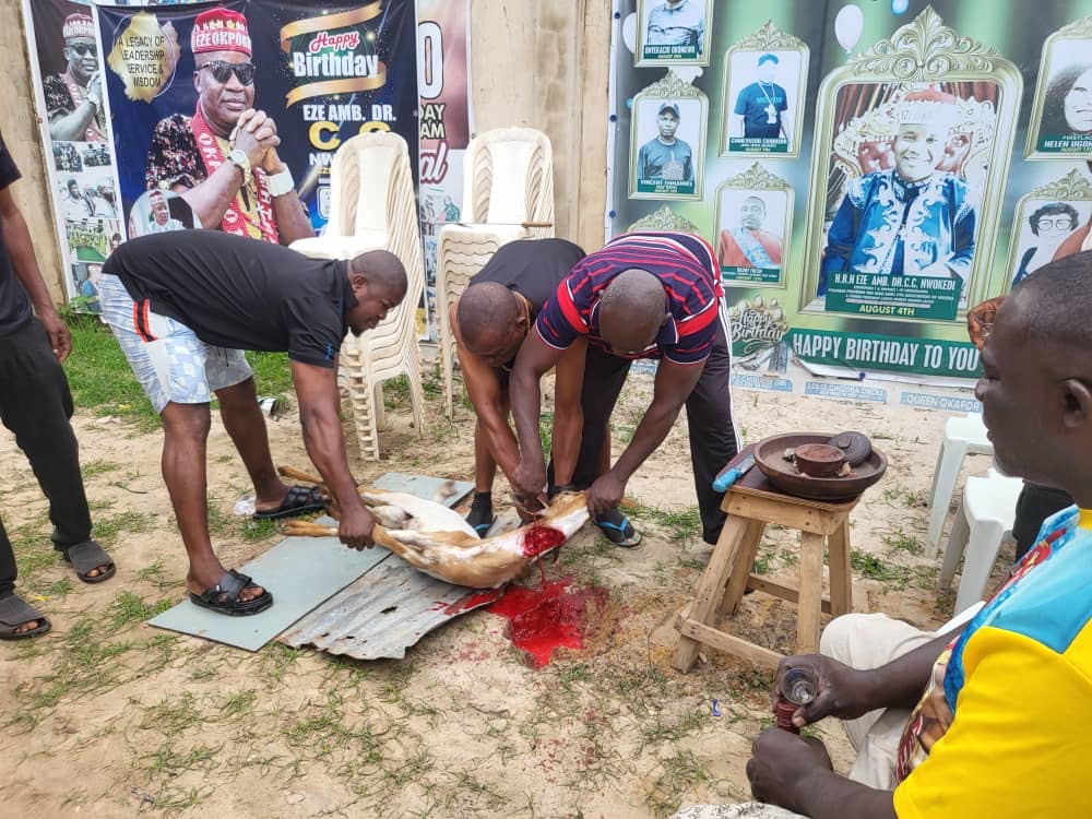 Eze Chika Nwokedi Marks Iriji Festival, Empowers Elderly, Guests With Cash, Food
