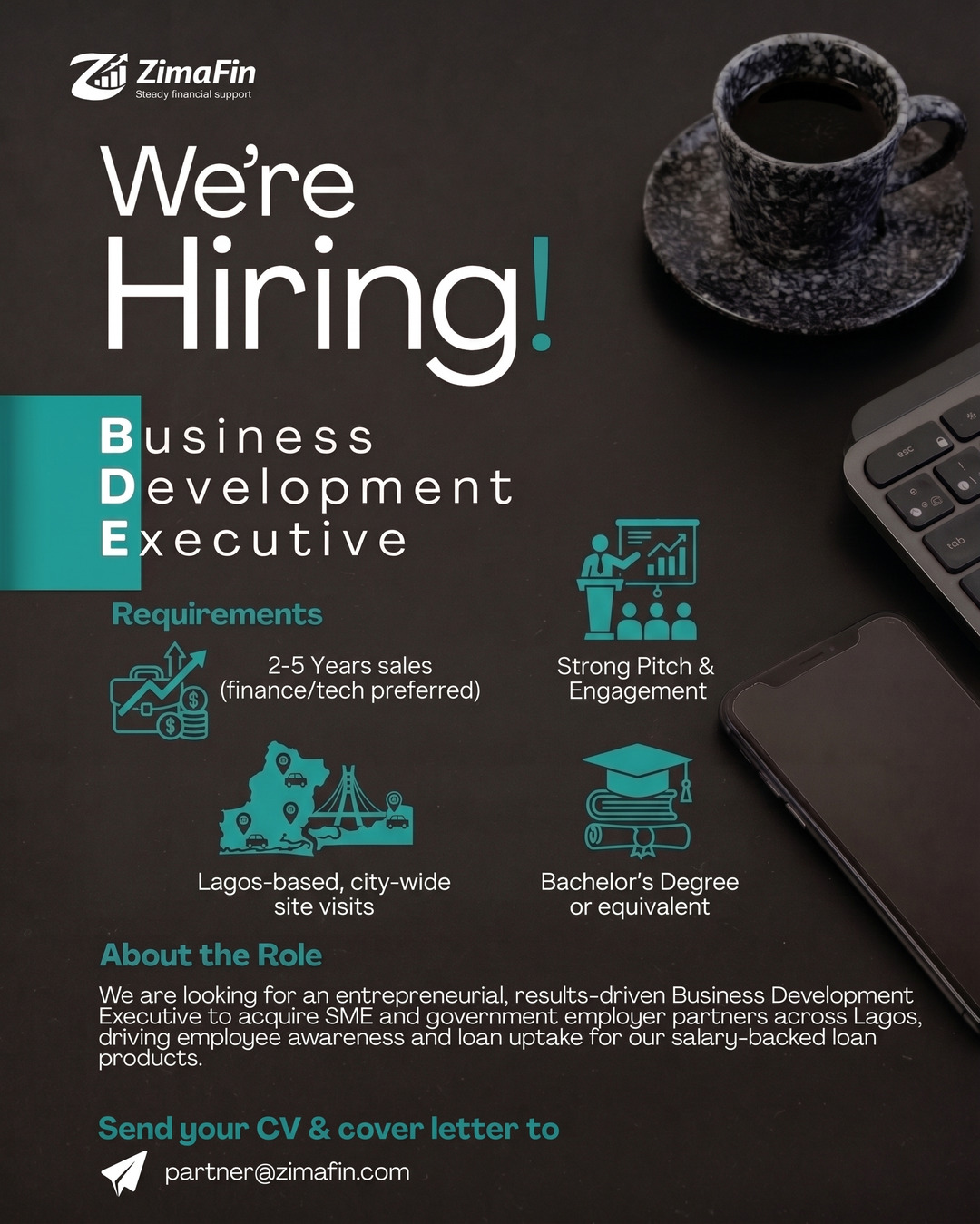 Hiring - Business Development Executive At Zimafin Solutions Ltd