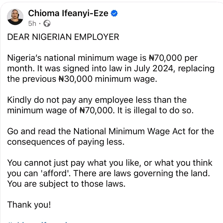 Nigerian Lady Kicks Against Employees Who Pay Their Staff Less Than 70k