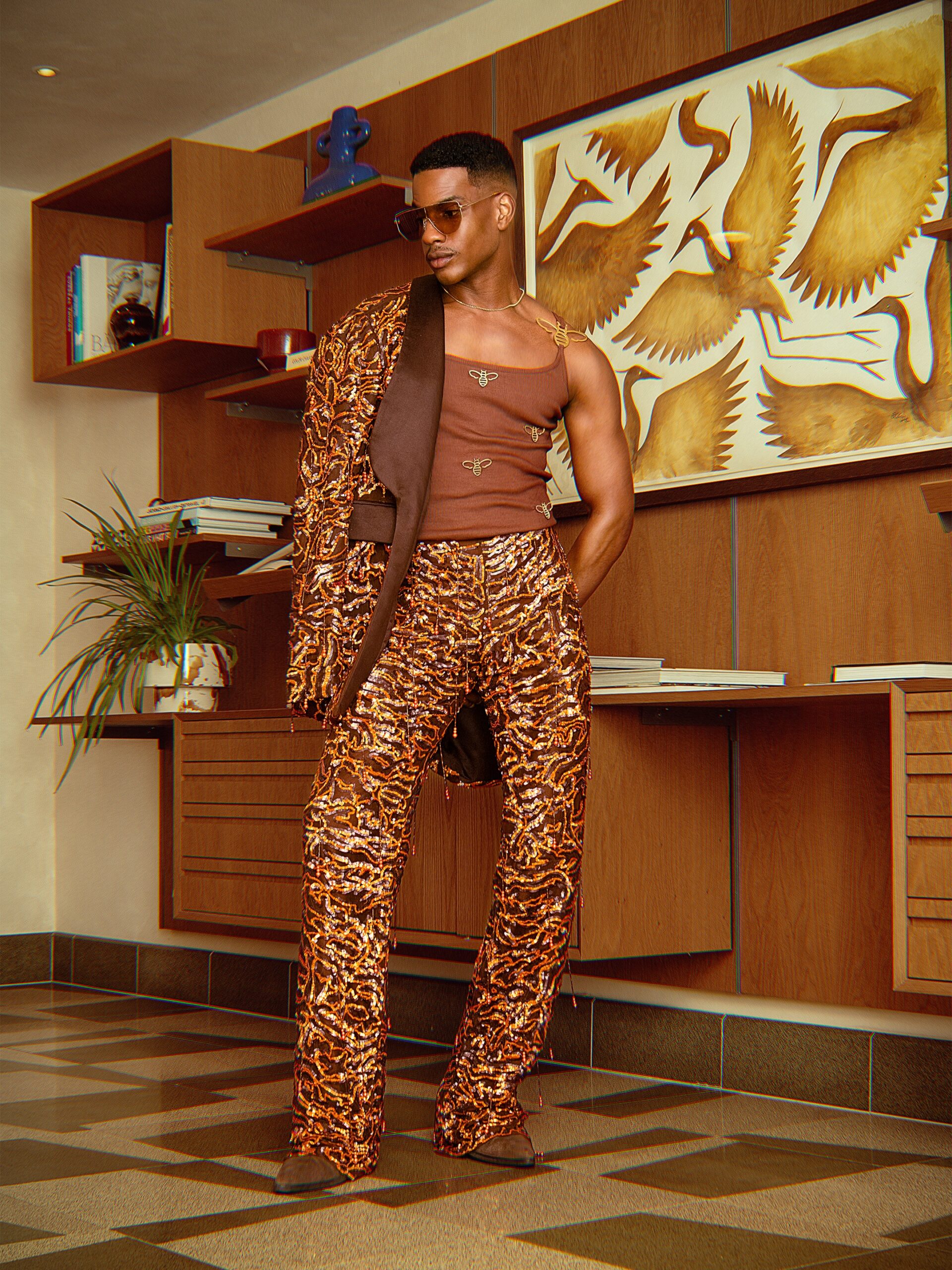 Denola Grey’s Onalaja SS27 Look Is All Chocolate Brown, Sequins and Fringe