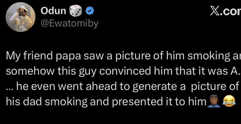 Man reportedly uses AI to generate photo of his dad smoking after being caught