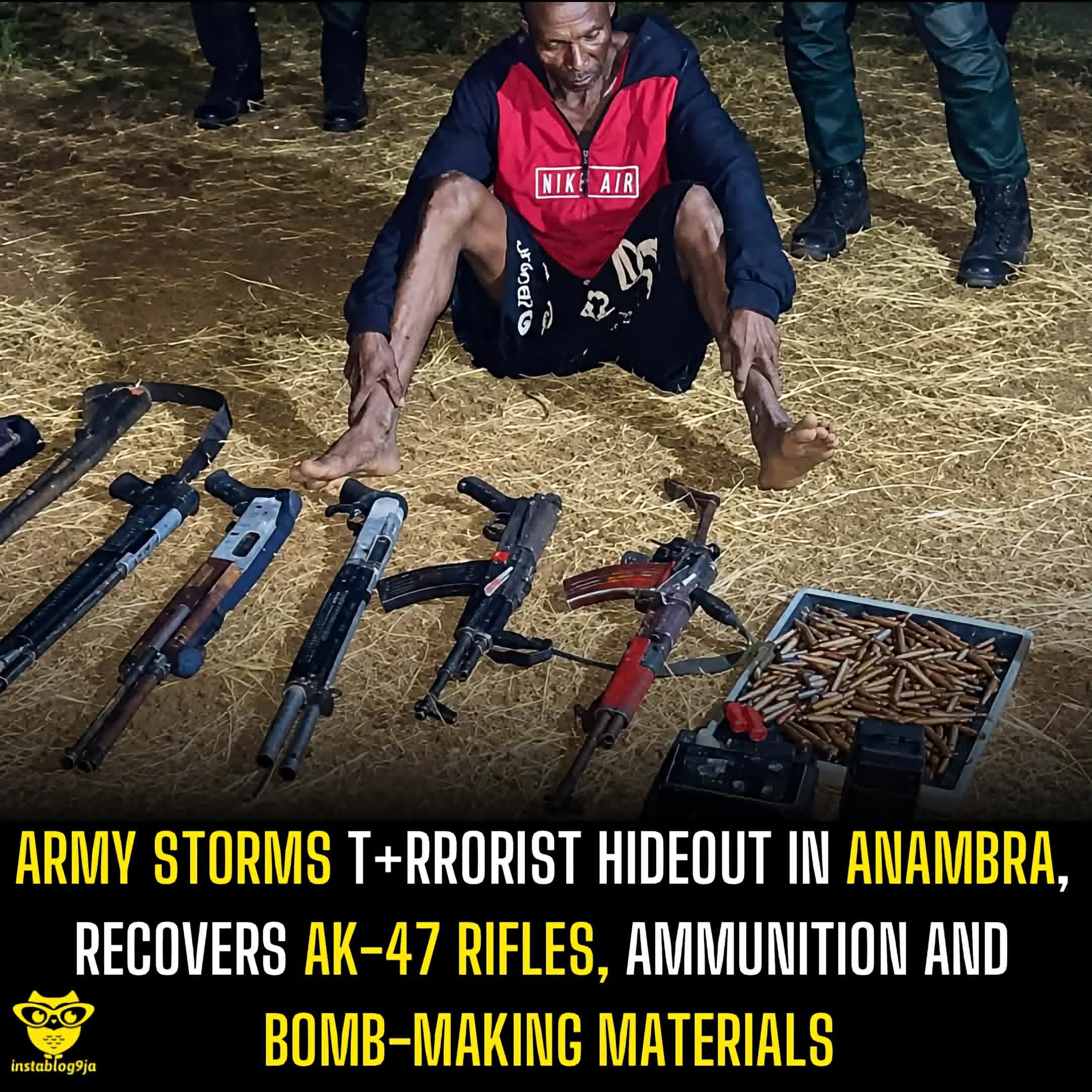 Army Storms Terrorist Den In Anambra, Recovers Rifles, Bomb Making Equipment
